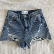 Flying monkey high waisted distressed denim shorts woman’s size 25