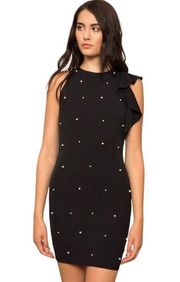 Lucy Paris black dress with pearl embellished. Size Extra Small