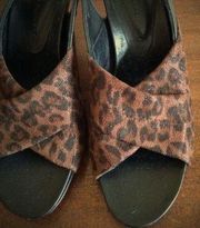 Donald Pliner Ostrich/Leopard Sandals