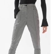 Silence and Noise Plaid High Waist Ankle Pants