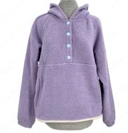 OG MegaFleece Pale Iris Purple Lavender Lilac Snap Up Jacket S