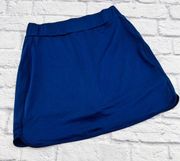 J Crew Pull-on Mini Skort W/ Short Women's Small Navy Blue Elastic Waist Stretch