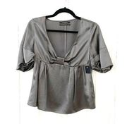 Club Monaco Winona Silk Bow Top