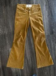 Gold, corduroy flares