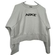 Nike  cropped size S oversized long sleeve sweatshirt crew neck .