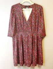 Anthropologie Hutch Dress Ditsy Floral Print Fit & Flare Dress Sz XL EUC