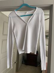 White Knit Long Sleeve