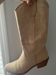 Cream Color Cowboy Boots,  Worn Once