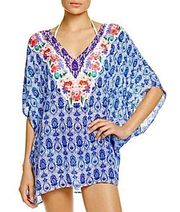 New. Nanette Lepore blue and pink caftan cover-up.