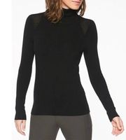 Athleta Black Futures Merino Wool Blend Turtleneck Long Sleeve Sweater Size S