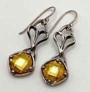 SILPADA Sterling Silver Faceted Citrine Drop Earrings W1221