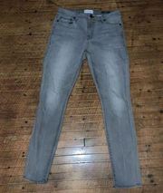 Parker Smith gray washed distressed skinny 28 jeans