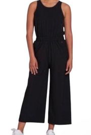 NWT CALIA by Carrie Underwood Wide Leg Overlap Jumpsuit in Pure Black | medium