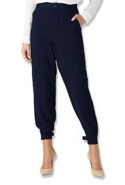 Trina Turk Barrier Islands Straight Leg Cargo Pants Navy