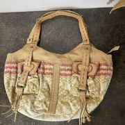 LUCKY PENNY Anthropologie Hobo Handbag Western Bag Tan Leather Purse