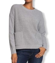 Melloday grey two pocket pull over sweater small