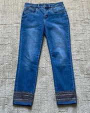 Joseph Ribkoff ankle straight leg jeans sz 4