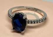 Moments Blue Stone Sparkling Ring Size 8 / 58