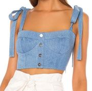 Capulet Hayley Bustier Tie Strap Crop Top Size XS