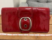 Bleeker Large Wristlet Red Wallet