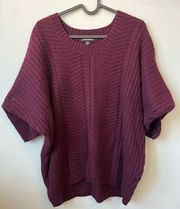 Pullover chunky knit sweater purple size small