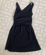 black asymmetrical dress XS