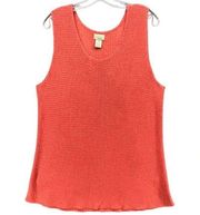 Sigrid Olsen Sport Womens Swank Sweater Tank Top 2X Orange Scoop Neck Sleeveless