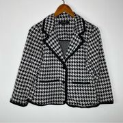 Sandro Studio Houndstooth Knit Blazer Medium