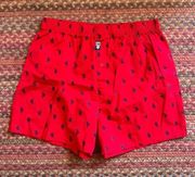 POLO RALPH LAUREN RED HORSE LOGO BOXER SLEEP LOUNGE SHORTS