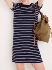 NWT Madewell TINA T-SHIRT DRESS IN SAND Striped