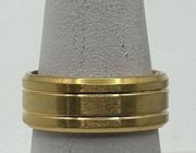 Brand New!! Size 7 Titanium plated beveled edge band/ring