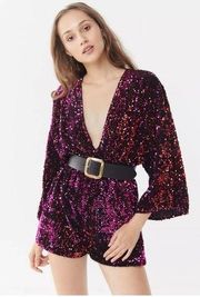 Motel Rocks Erin Sequin Romper XS