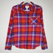 I Love H81 Los Angeles Women’s Flannel Long Sleeves Button Down Shirt