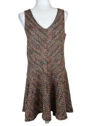 Maeve Anthropologie Westwater Chevron Knit High Low Dress Sleeveless Small