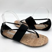 Diane von Furstenberg Flat Suede Thong Sandals