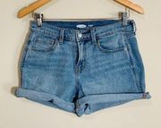 Old Navy  Light Wash Mid Rise Boyfriend Shorts Women's Size 2