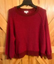 ~Red Oversized Pullover Sweater Medium