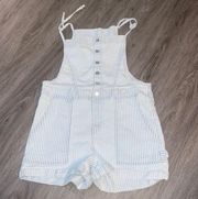 Overall Denim Shorts