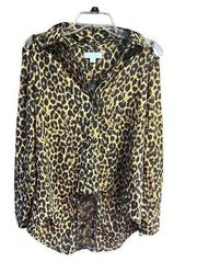 🔥5/20🔥Nicki  Minaj Animal Print Blouse * High-Low * Blouse Sz M NWOT