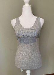 Next Level Apparel Los Angeles Chargers Football Rhinestone Grey Tank Top Medium