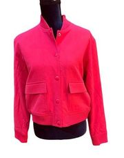 Jason Wu   Long Sleeve Cuffed Bomber Baseball Jacket Rose Pink NWT Medium