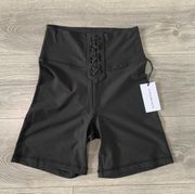 WeWoreWhat Lace-up Biker Shorts Size Large