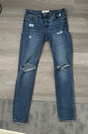 Garage Dark Blue Ripped Jeans