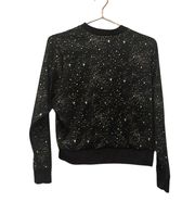 Noli Celestial Crew Neck Sweatshirt Black & Silver