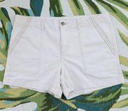 a.n.a Beige Shadow Stripe High Rise 4" Shorts Size 14