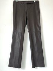 Vintage Y2K Laundry by Shelli Segal 100% Leather Pants Dark Brown Women’s 12 Vtg
