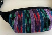 90s Chico's Handmade in Guatemala Cotton Woven Small Crossbody Fanny Pack