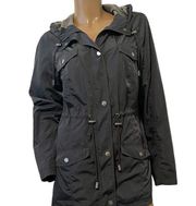 Merona water resistant hooded rain jacket coat medium C2 5040