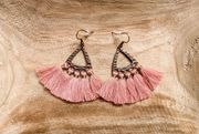 Mauve Tassel Earrings