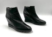 ASH Iron Wedges Black Bootie Leather Ankle Boots Cyberpunk Rocker Punk